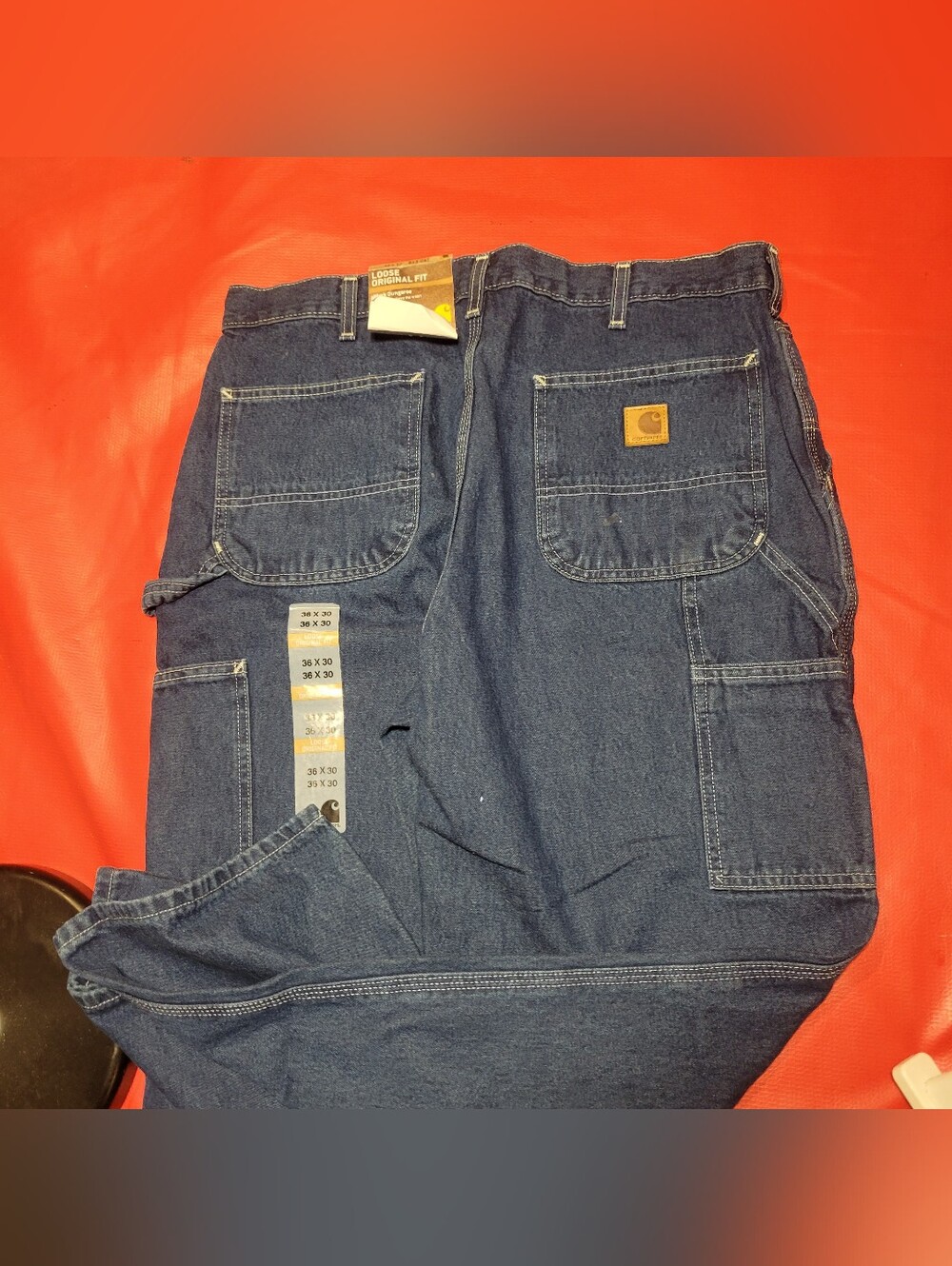 Carhartt B13 DST Jeans Mens 36x30 Blue Carpenter Loose Original Fit Workwear NEW